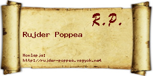 Rujder Poppea névjegykártya